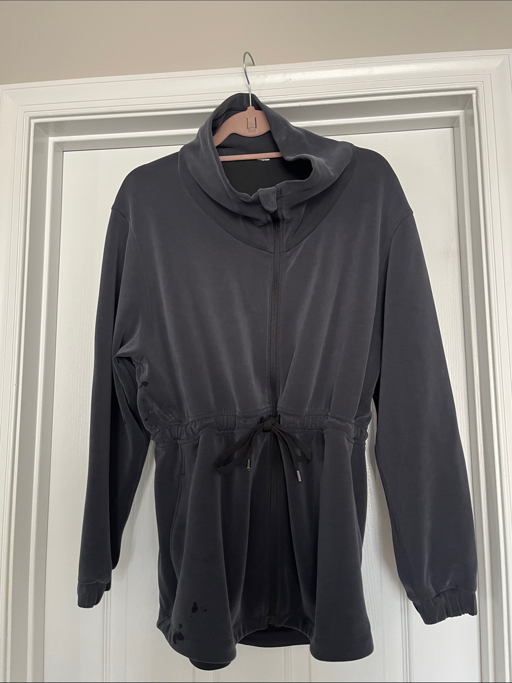 lululemon athletica Charcoal Drawstring-Waist Zip Utility Jacket